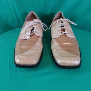 Miralto Tan/Cream Alligator Men Dress Shoe
